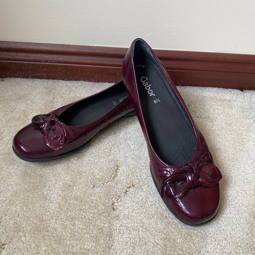 Gabor burgundy patent leather - burgundy,