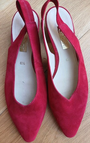 Gabor red suede shoes 5 - gabor,