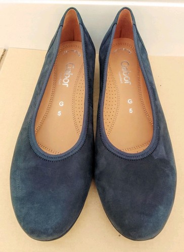 Gabor size navy grey - grey, suede