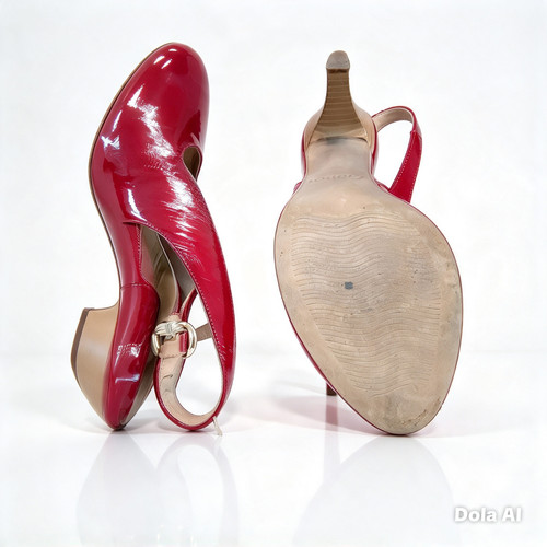 Gabor red patent leather - red,
