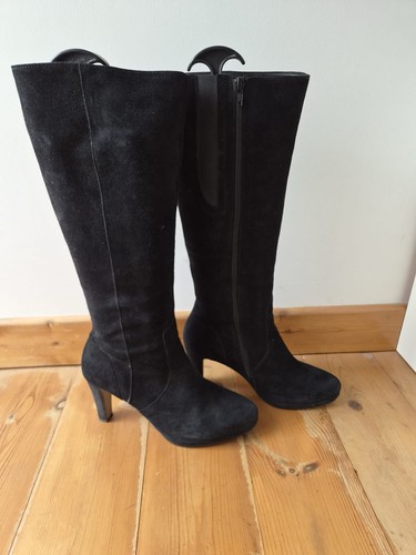 Gabor black suede knee - gabor,