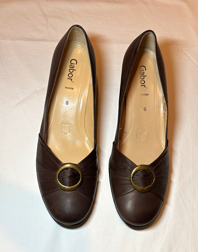 Gabor brown leather court - gabor,