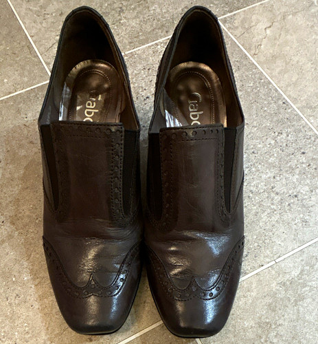 Gabor brown leather court - brown,