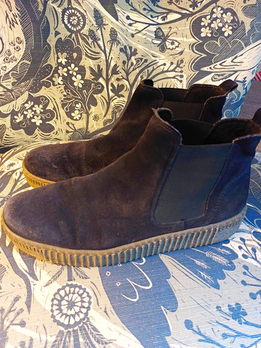 Navy suede gabor ladies - navy, ankle