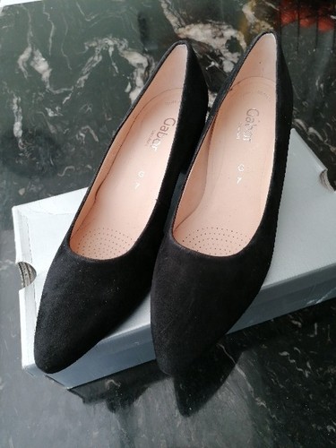 Gabor low heel suede court - heel,