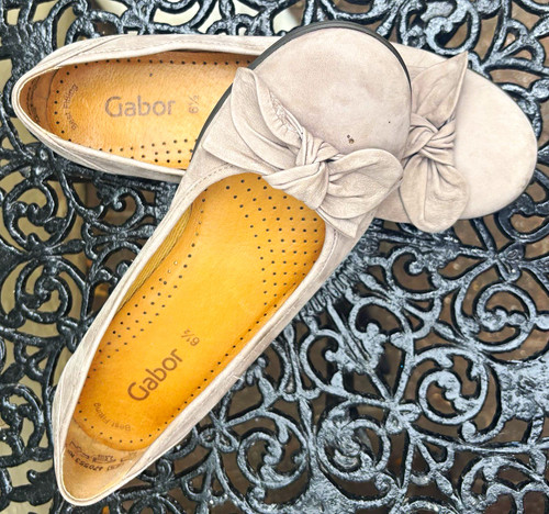 Gabor beige leather - gabor, bow