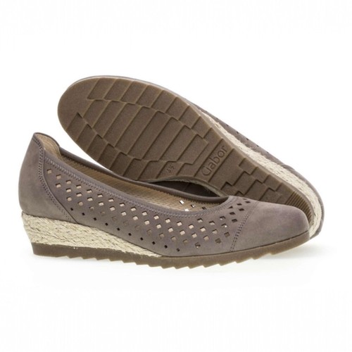 Gabor evelyn grey nubuck wedge - evelyn,