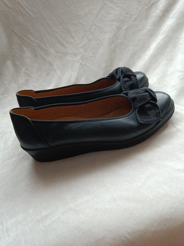 New gabor navy leather shoes - navy,