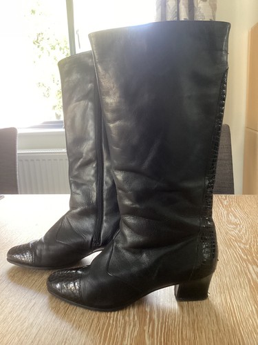 Gabor calf length black - calf,