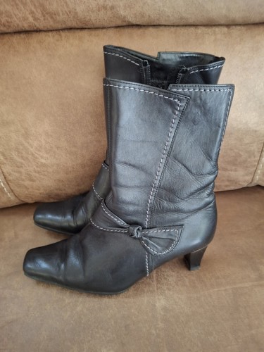 Gabor women black leather zip - gabor,