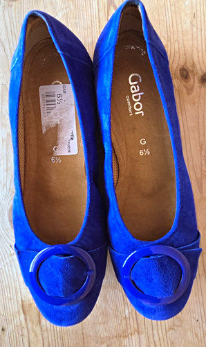 Gabor comfort blue - gabor, suede