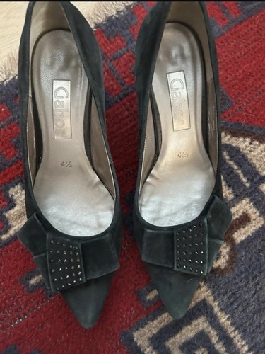 Gabor black suede - black, court