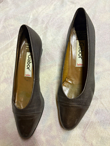 Gabor black leather slip - gabor,
