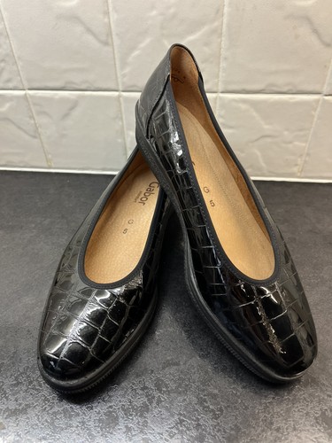 Gabor piquet black patent - gabor,