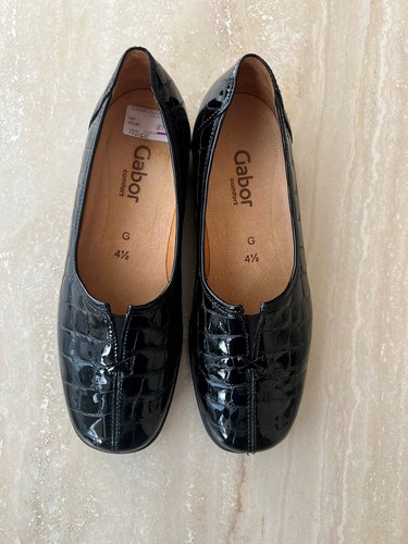 Gabor black patent - shoes, size