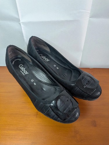 Lovely black gabor wedge - lovely,