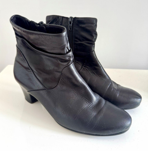 Gabor black leather ankle - gabor,