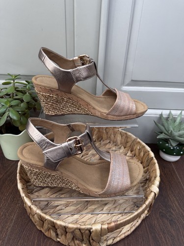 Gabor women rose gold wedge - women's,