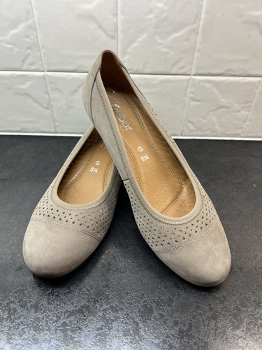 Gabor ruffle beige suede - ruffle,
