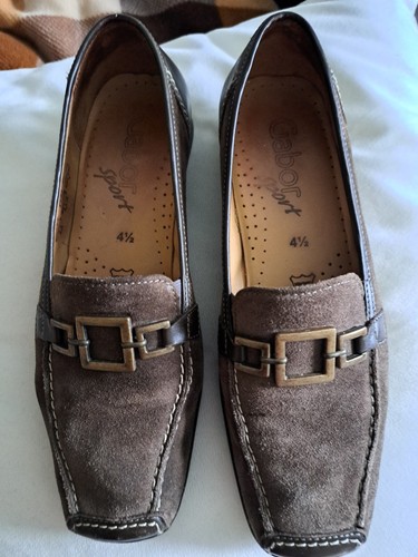 Gabor suede court shoes - suede,