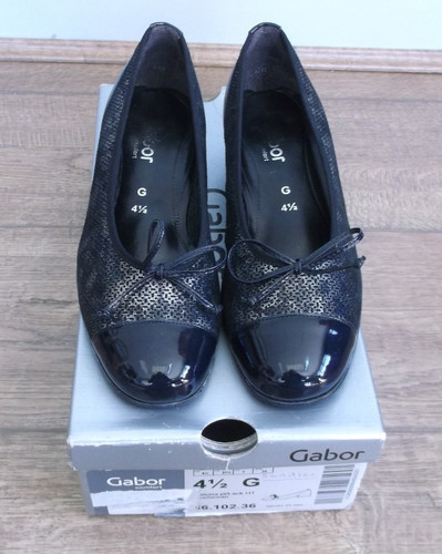 Gabor black leather patent