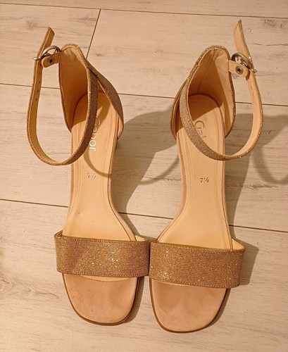 Gabor gold glitter strappy - gold,