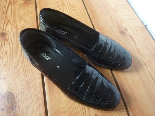 Ladies gabor aria black patent - ladies,