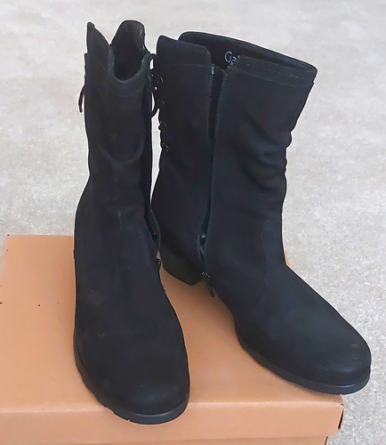 Gabor black suede ankle - suede, bootie
