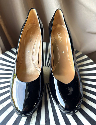 Gabor black patent leather - black,