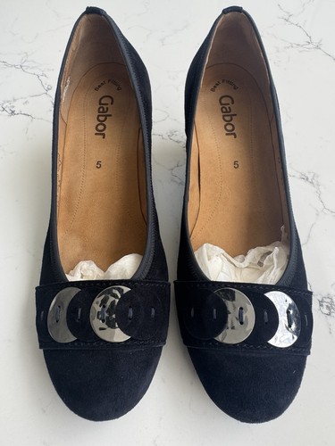 Ladies black gabor heeled - gabor,