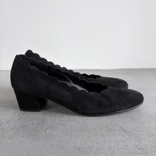 Black suede gabor gigi court - black,