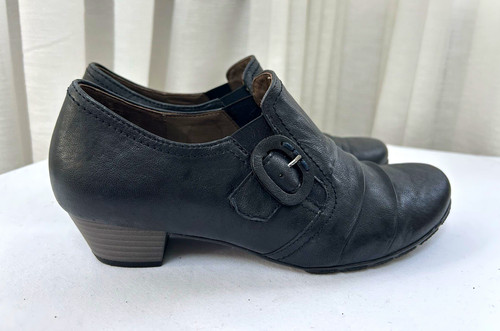 Gabor black leather slip on - gabor, ~