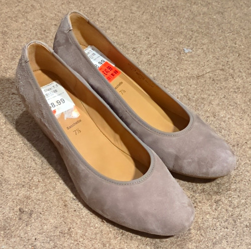 Gabor taupe suede - court, shoes
