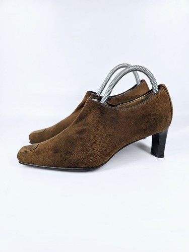 Gabor brown suede court shoes - gabor,