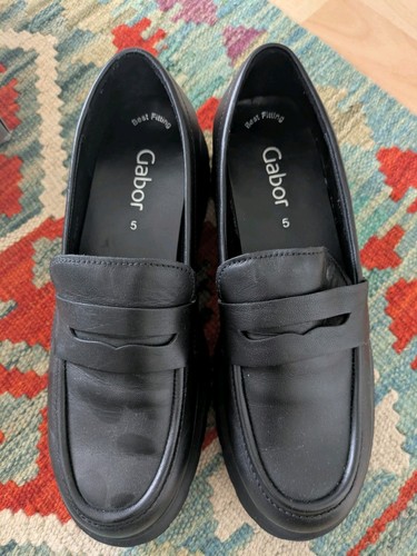 Ladies gabor black leather - black,