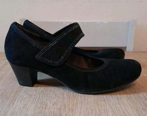 Gabor torby black suede court - suede,