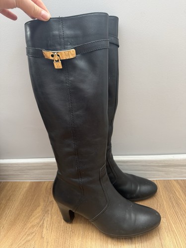 Gabor black leather knee high - gabor,