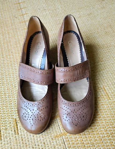 Gabor taupe leather mary - taupe,