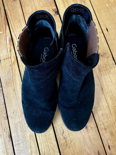 Gabor black suede ankle boots - ankle,
