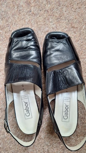 Gabor black leather - , sandal