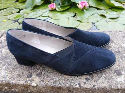 Gabor navy blue suede - suede, shoes