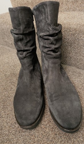 Gabor brown suede mid calf - brown,